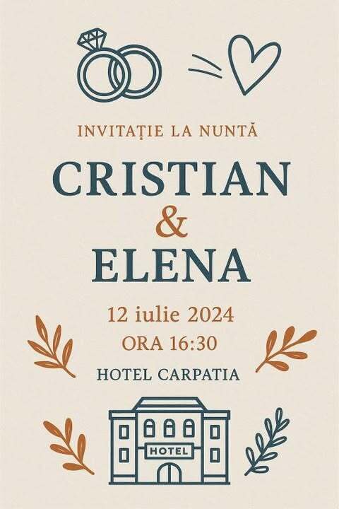 Invitatie nunta personalizata